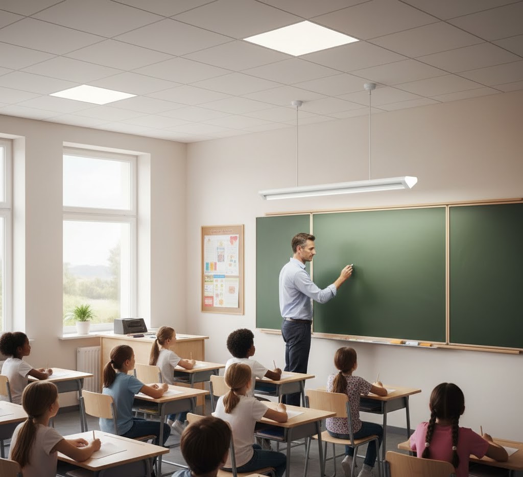 Đèn chiếu bảng KingLED phù hợp với nhiều mô hình lớp học 