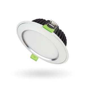 Đèn LED âm trần Diamond viền bạc mặt cong KingLED DDL-10SS-T120-TT-CB 10W