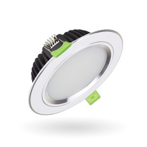 Đèn LED âm trần Diamond viền bạc mặt phẳng KingLED DDL-10SS-T120-V-PB 10W