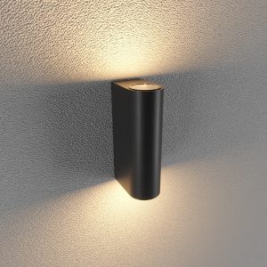 ĐÈN LED GẮN TƯỜNG NGOÀI TRỜI 0149B-BK 2X7W. VỎ ĐEN. ÁNH SÁNG VÀNG. CHIP BRIDGELUX
