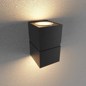 Đèn LED gắn tường ngoài trời KingLED LWA0150B-BK 2x12W vỏ đen