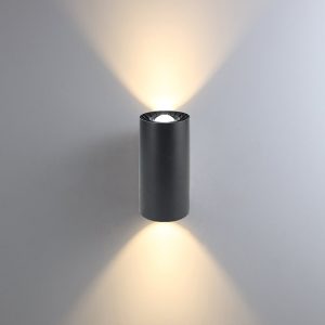 Đèn LED gắn tường ngoài trời KingLED LWA122 2x10W vỏ đen