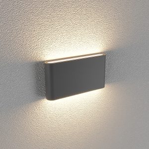 Đèn LED gắn tường ngoài trời KingLED LWA8011-M-BH 12W vỏ đen