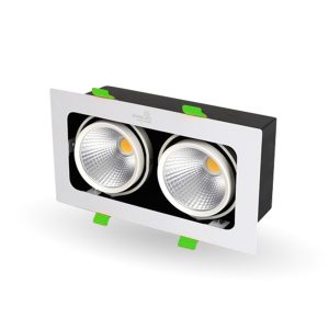 Đèn LED hộp ân trần chiếu rọi Topaz KingLED GL-2*10SS-V227-V 2x10W ánh sáng vàng