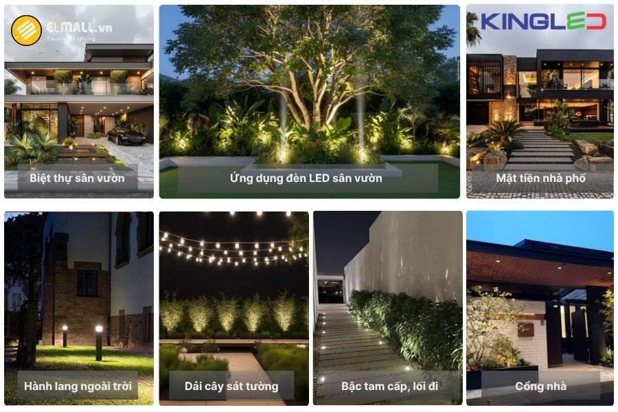 Ứng dụng thực tế của đèn LED sân vườn KingLED