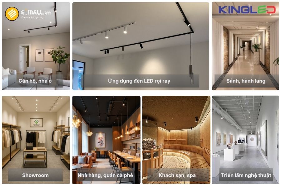 Ứng dụng thực tế của đèn LED rọi ray KingLED 