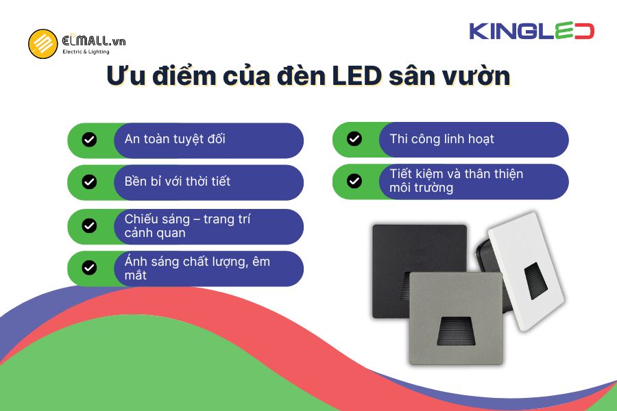 Ưu điểm nổi bật của đèn LED sân vườn KingLED