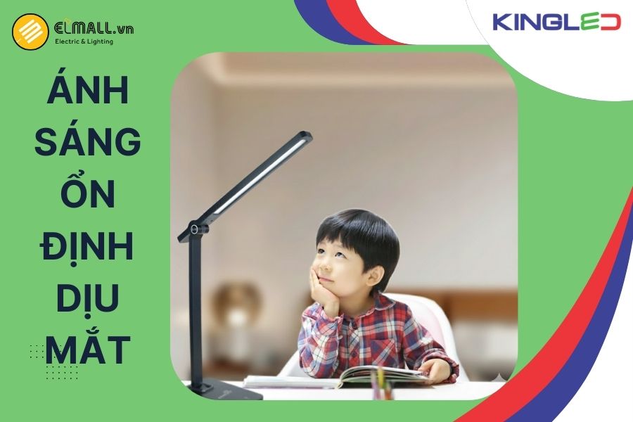 Đèn bàn LED KingLED sử dụng cụm LED SMD-2835 cho ánh sáng ổn định, dịu mắt