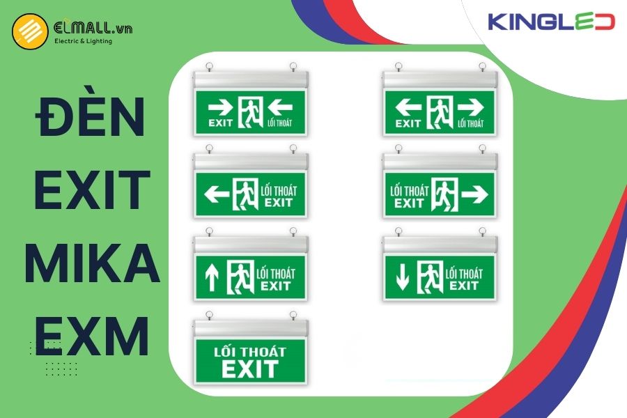 Đèn EXIT mica KingLED EXM Series