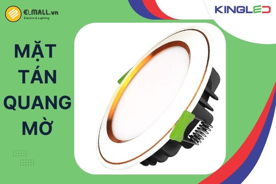 Đèn LED âm trần KingEco sử dụng mặt tán quang mờ, không gây chói