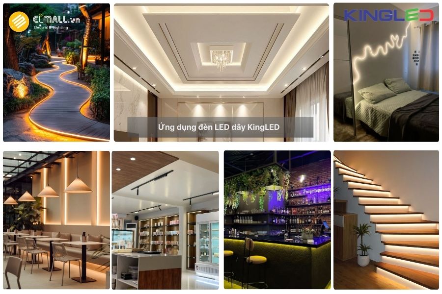 Ứng dụng thực tế của đèn LED dây KingLED