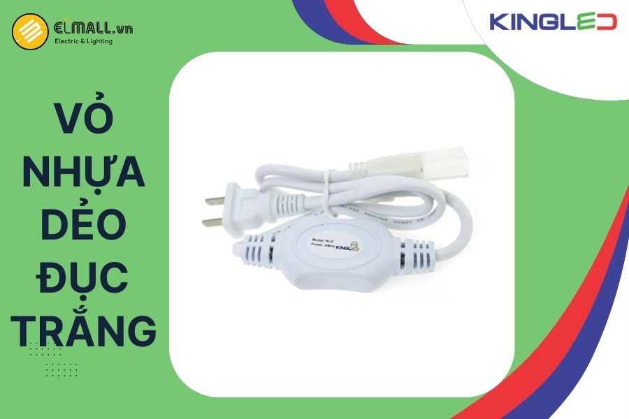 Thân nguồn sử dụng nhựa dẻo chất lượng cao, có khả năng cách điện tốt