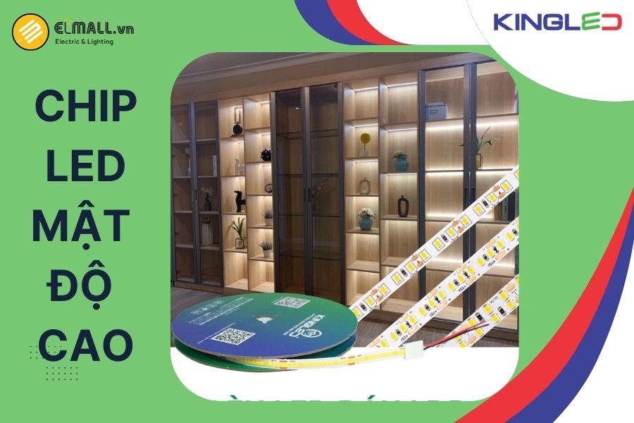 Chip LED được bố trí đều theo từng mét, tương ứng với từng mức công suất