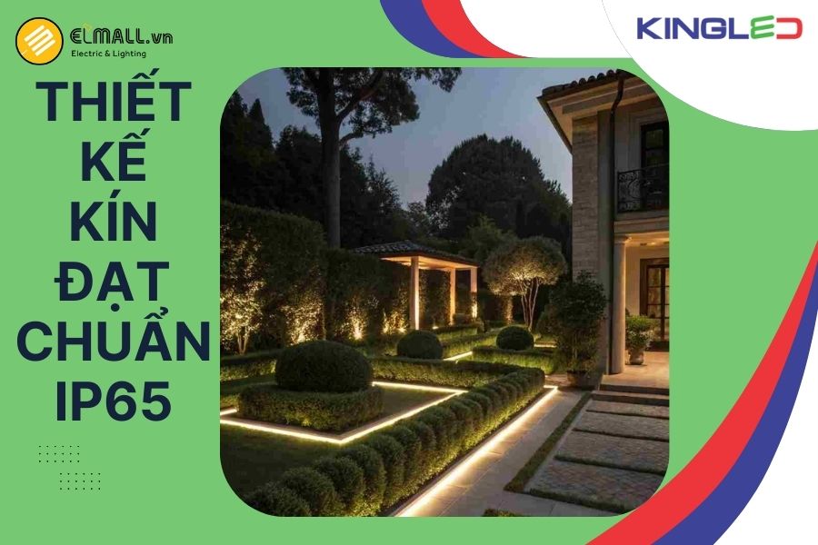 Toàn bộ dải LED được bọc lớp vật liệu bảo vệ chắc chắn, giúp ngăn nước, hơi ẩm và bụi bẩn xâm nhập vào mạch LED