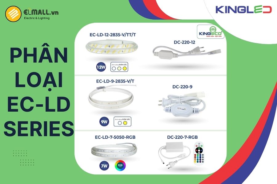 EC-LD Series được chia thành các nhóm chính để phù hợp nhiều nhu cầu