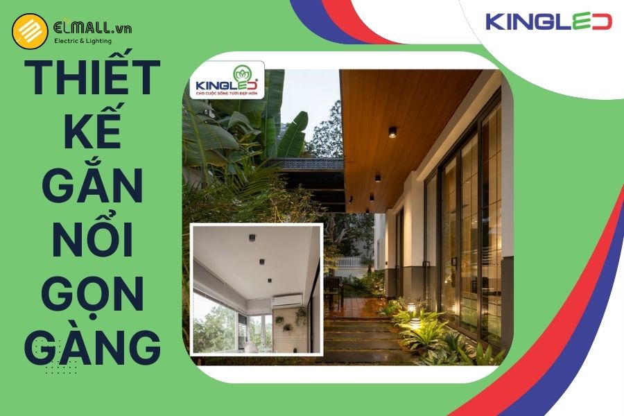 Malachite có thiết kế ống bơ gắn nổi, không cần khoét trần